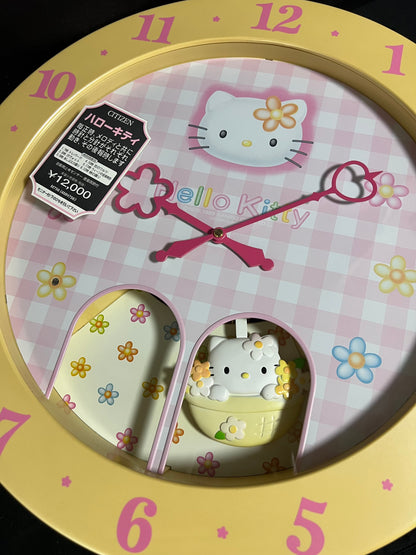 Citizen (Rhythm) "Hello Kitty M756" Magic Motion Musical Wall Clock from Japan with Dancing Hands - 4MH756-003