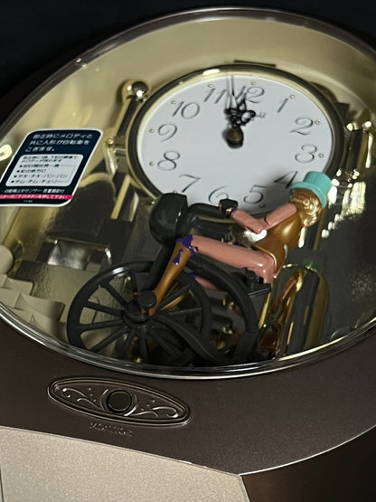 Rhythm "Small World Wind Story 3" Bicycle Magic Motion Musical Mantel Clock from Japan - 4RH716RH12