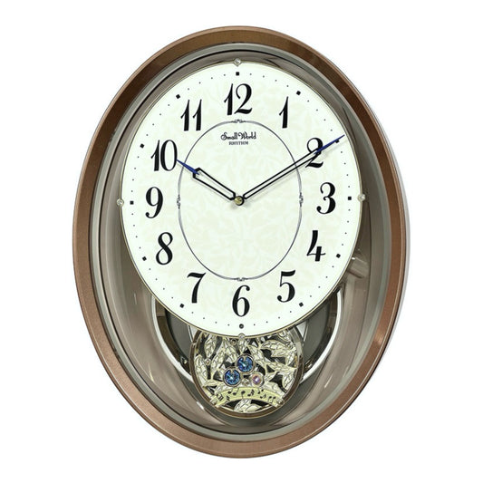 Rhythm “Bloom” Musical Motion Decorative Pendulum Wall Clock - 4MJ446WU06