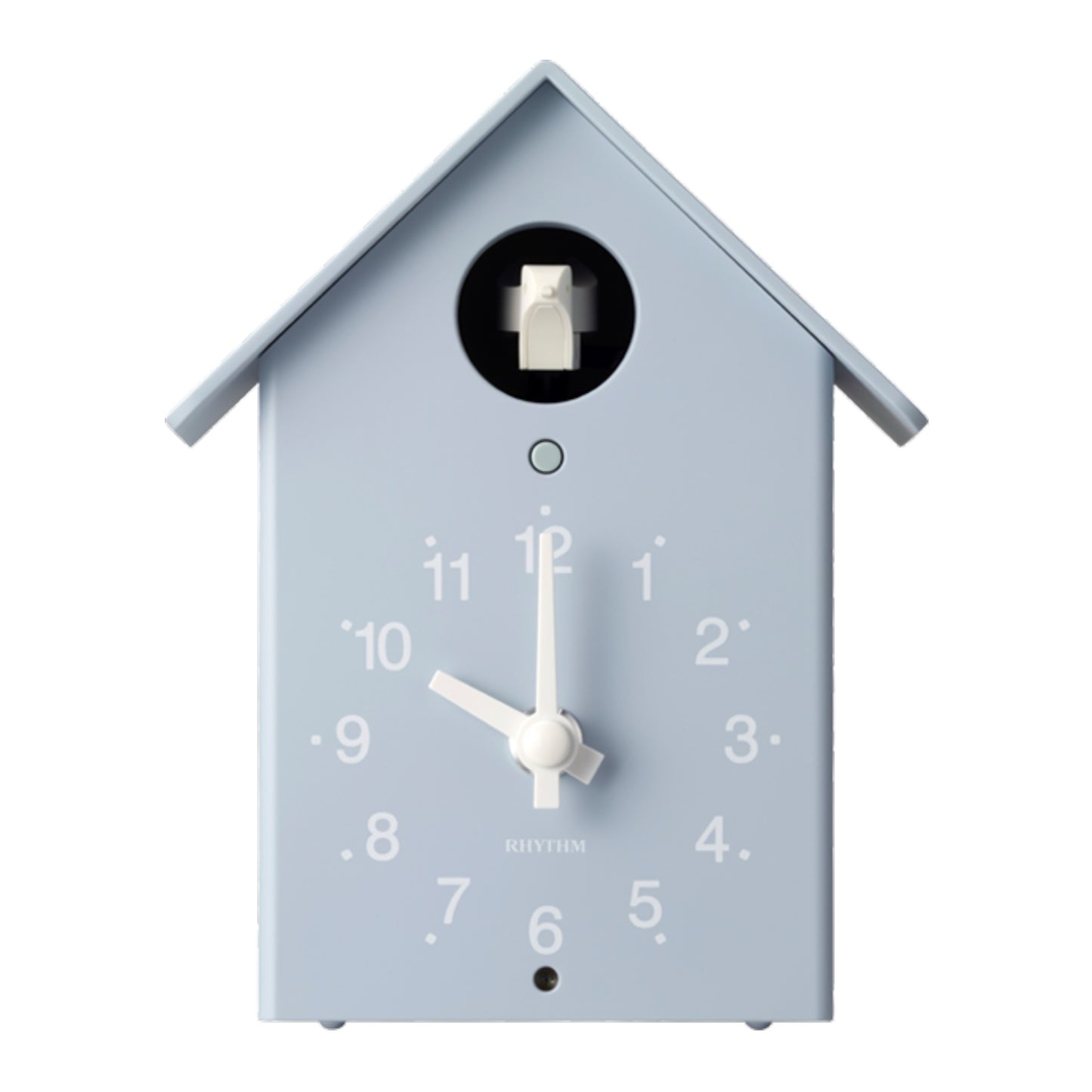 Rhythm “Tori House” Modern Wall or Mantel Cuckoo Clock with Real Cuckoo Sound - 4RH797SR01 (White/Red), 4RH797SR04 (Blue)