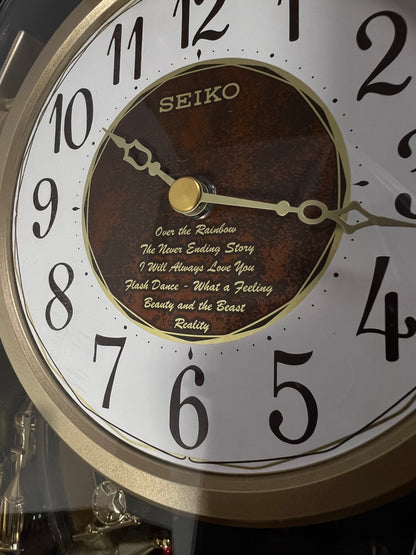 Seiko QXW115BRH "Contemporary Fantasy Swing" Musical Motion Decorative Pendulum Mantel Clock