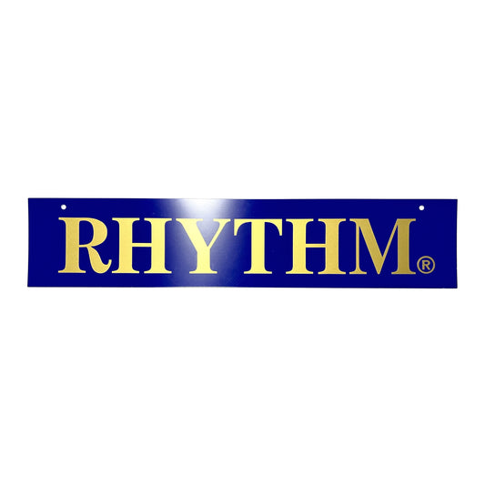 Medium Rhythm Clocks Plastic Display Sign (Blue/Gold)