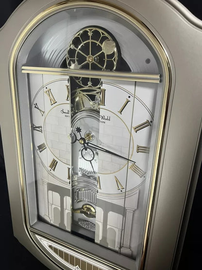 Rhythm “Renaissance” Magic Motion Musical Wall Clock with Moving Dial and Decorations - 4MH788-R18