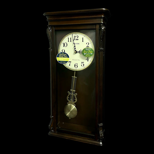 Rhythm “WSM Rembrandt II” Traditional Wooden Musical & Chiming Pendulum Wall Clock - CMJ540UR06