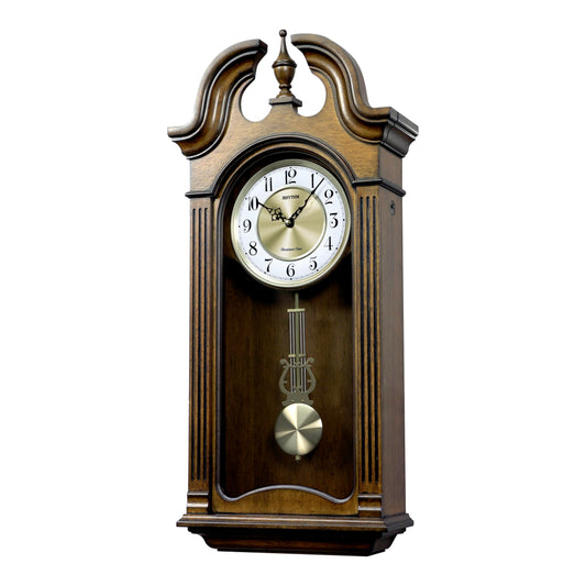 Coming Soon! | Rhythm “WSM Tiara II” Traditional Wooden Musical & Chiming Pendulum Wall Clock - CMJ539UR06