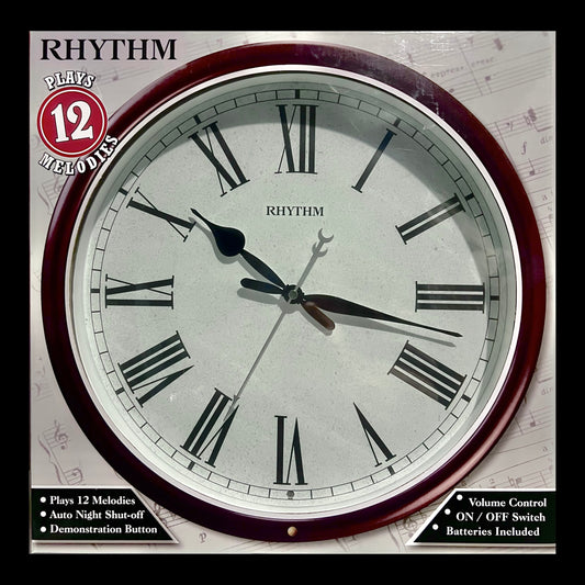 Rhythm 14-Inch Melody “Sonore” Musical Wall Clock - CMH765UR06