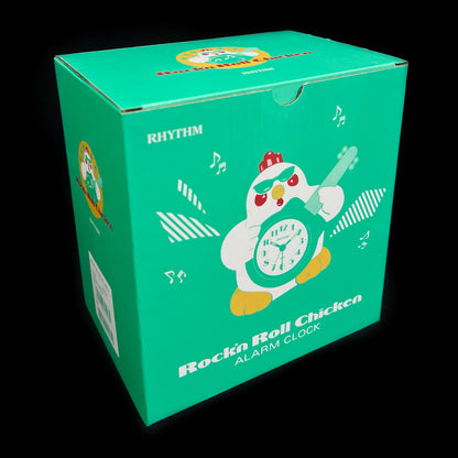 Rhythm “Rock n’ Roll Chicken” Novelty Musical Alarm Clock with Fun Singing Alarm Sound - CRE321UR03