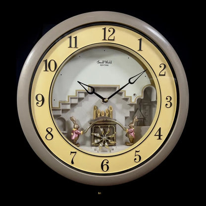 Rhythm “Bunny Chime” Magic Motion Musical Wall Clock with Moving Animation - 4MH705-R12