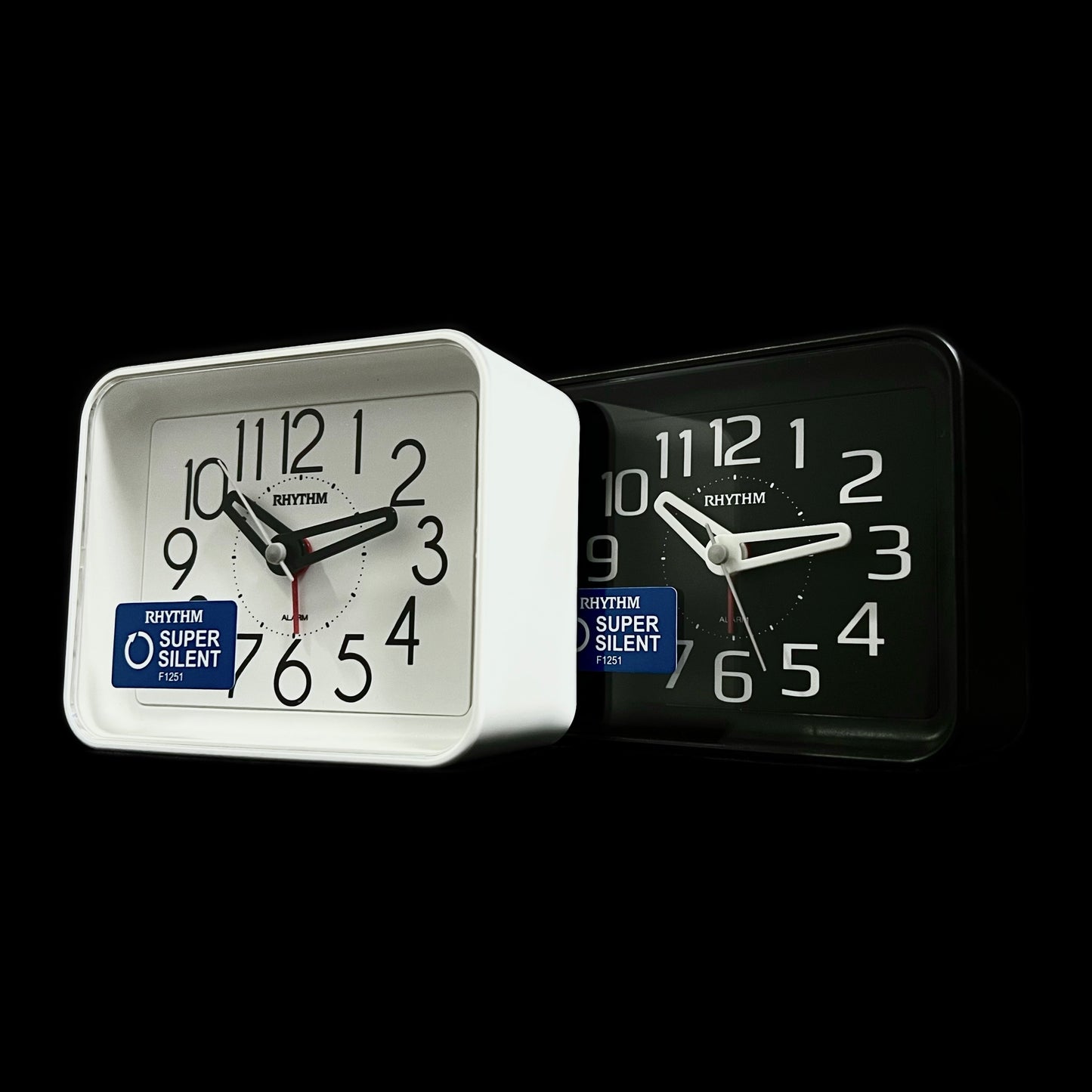 Rhythm “Okiro” Retro Desk Alarm Clock with Quiet Sweep Second Hand - CRE891WR02 (Black), CRE891WR03 (White)