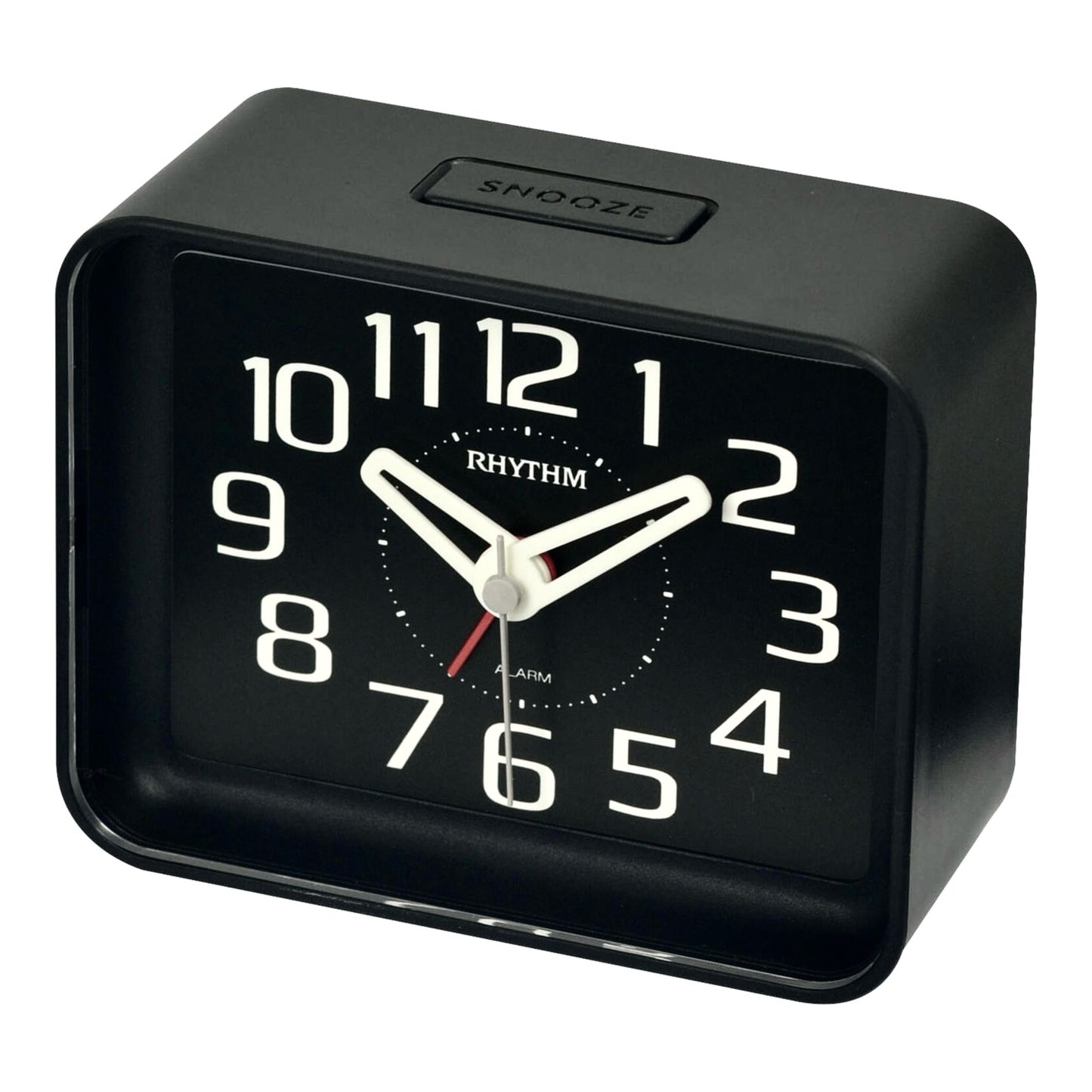 Rhythm “Okiro” Retro Desk Alarm Clock with Quiet Sweep Second Hand - CRE891WR02 (Black), CRE891WR03 (White)