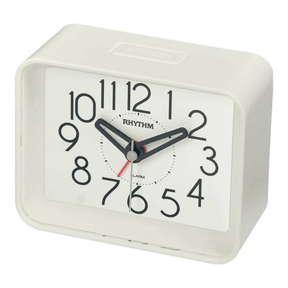 Rhythm “Okiro” Retro Desk Alarm Clock with Quiet Sweep Second Hand - CRE891WR02 (Black), CRE891WR03 (White)