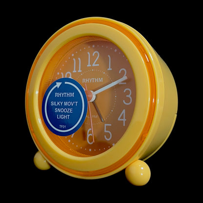 Rhythm “Nightbright 308” Retro Desk Alarm Clock with LED-Lighted Dial - CRE308UR01 (Red), CRE308UR04 (Blue), CRE308UR14 (Orange)